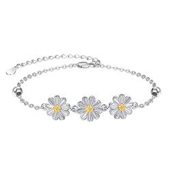 KINGWHYTE Daisy Armband 925 Sterling Silber Armband Daisy Armband für Frauen Mädchen Schmuck Schmuck Geschenk von KINGWHYTE