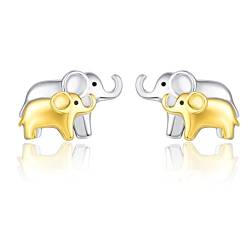 KINGWHYTE Elefanten Ohrringe für Frauen 925 Sterling Silber Elefanten Ohrstecker Elefantenschmuck Geschenk für Frauen Mädchen Freundin Tochter von KINGWHYTE