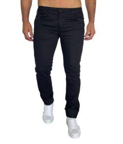 KINGZ Herren Jeans Schwarz Slim Fit Basic Jeans Jeanshose Kalssik Black KNG 1541 Schwarz 32W/L34 von KINGZ
