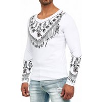 KINGZ Langarmshirt mit coolem Federnkranz-Druck von KINGZ