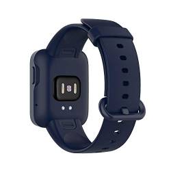 KINOEHOO Ersatzarmband kompatibel mit Mi Watch Lite,with Redmi watch Edelstahl Armband Weiche Silikon Uhrenarmbänder.(Tinte blau) von KINOEHOO