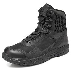 KINROCO Militärstiefel Herren Einsatzstiefel Kampfstiefel Tactical Schuhe Boots Atmungsaktiver Armeestiefel(Size:43 EU,Color:Schwarz) von KINROCO