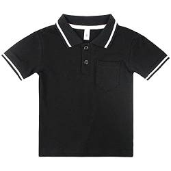 KISLOVE Poloshirt Jungen Kinder T Shirt Jungs,Schwarz,5 Jahre von KISLOVE