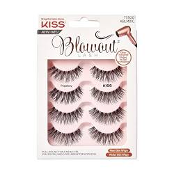 KISS Blowout Lash Collection 4 Paare künstliche Wimpern, Pageboy, wiederverwendbare künstliche Wimpern inklusive Wimpernkleber, Multipack von KISS