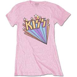 KISS Damen Stars T-Shirt, Pink (Pink Pink), 40 (Herstellergröße: X-Large) von KISS