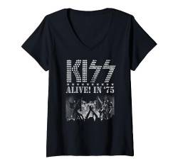 KISS - Lebendig in 1975 Tour T-Shirt mit V-Ausschnitt von KISS