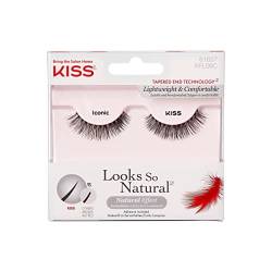 KISS Look So Natural Collection, 1 Paar künstliche Wimpern, Iconic, leicht zu Tragen, enthält Wimpernkleber von KISS