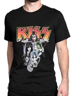 KISS T Shirt für Männer | Herren-Band-T-Shirt | Geschenke für Männer | L | Offizielles Band-Merchandise von KISS