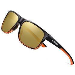 KITHDIA Polarisierte Sonnenbrille Herren/Damen ; Vintage/Klassisch/Elegant Brillengestell; Golf/Fahren/Angeln/Reisebrille/Outdoor-Sportarten Mode Sonnenbrille S5531 von KITHDIA