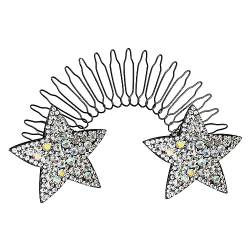 Unsichtbare Stern-Haarspange, dehnbare Haarspangen, Finishing-Fixierkamm, bunt, für Mädchen, Haarstyling-Werkzeuge von KITPIPI