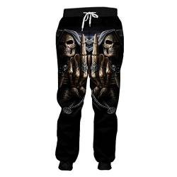 KIUYMRV Herren-Jogginghose mit Totenkopf-Motiv, lässig, modisch, 3D, Haremshose Gr. L, Punisher Totenkopf von KIUYMRV