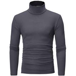 KIXS Rollkragen-Herrenhemd - Langarm-Pullover-Shirt,Thermo-Unterwäsche-Pullover-Shirt für Freunde, Ehemänner, Herbst-Winter von KIXS
