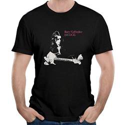 Rory T-Shirts Gallagher Cotton Herren T-Shirts Kurzarm, Schwarz 1, XL von KJHBVND