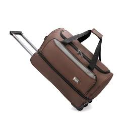 KJHYYPP Erweiterbare Trolley-Tasche, Handgepäcktasche, wasserdichte Roll-Laptoptasche, Schwarz, für Männer und Frauen (Brown) von KJHYYPP