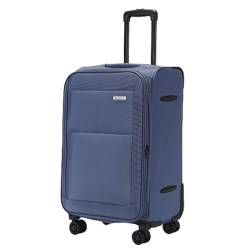 KJHYYPP Erweiterbares Handgepäck, aufgegebenes Gepäck, großer Koffer, abschließbares Reisegepäck, 34 Zoll, geeignet für Männer und Frauen (Navy Blue) von KJHYYPP