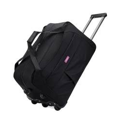 KJHYYPP Trolley Seesack, Trolleyrucksack, Reiserucksack Rollen, Boardable, Schwarz/Grau, geeignet für Männer und Frauen (Schwarz, klein) von KJHYYPP