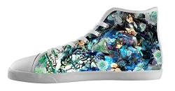 Men's Anime Style White High Top Canvas Shoes von KJLJ-MENS