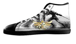 Women's Anime Style White High Top Canvas Shoes von KJLJ-WOMENS