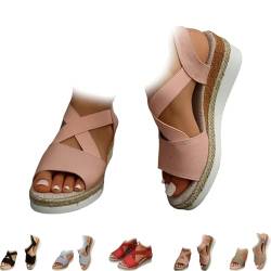 KJSAGFIUGF Dotmalls Wedge Sandals, Dotmalls Women's Comfy Orthotic Sandals (Pink,41) von KJSAGFIUGF