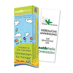 KK Ohrkerzen Naturhelix | Kinderohrkerzen Gebrauchsanweisung zur Ohrkerzenbehandlung | 10 Stück/Packung | Regenbogen (Kamille) von KK