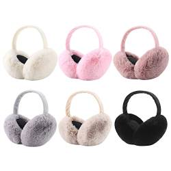 KKPW Winter Ohrenwärmer Faltbare Ohrenschützer Verstellbarer Plüsch Ohrenschützer Warme Earmuffs Ear Muffs Ear Warmers Kälteschutz Winterzubehör für Damen Herren,schwarz von KKPW