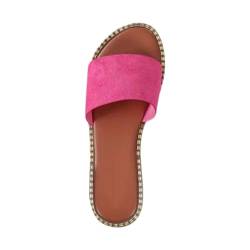 KKvoPiQ Damen-Strandsandalen, hohle lässige Hausschuhe, flache Schuhe, Retro-Sandalen Elegante Schuhe Damen Mit Absatz (Hot Pink, 39) von KKvoPiQ