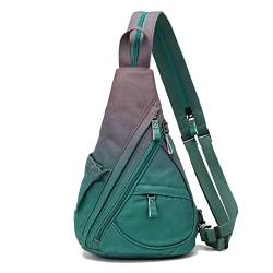 KL928 Canvas Sling Bag Rucksack Damen und Herren – Schulterrucksack Umhängetasche Crossbag Verstellbarem Schultergurt Perfekt für Outdoorsport, Wandern, Radfahren, Bergsteigen, Reisen von KL928