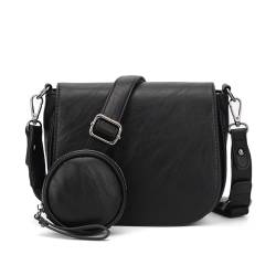 KL928 umhängetasche damen handtasche tasche schultertasche kleine Tasche damenhandtasche für Arbeit Einkaufen Reisen（Black） von KL928