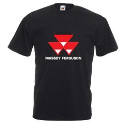 Massey Ferguson T Shirt Tractor Enthusiast Farming T Shirt Black XXL von KLA