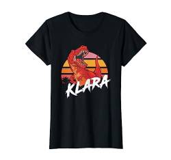 KLARA - Schöner Mädchen Name mit coolem TREX T-Shirt von KLARA Tochter Enkel Geburtstag Geschenkideen