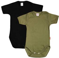 KLEKLE Baby Body - Body Kurzarm Unisex - 2er-Pack - mit Druckknöpfen - 100% Baumwolle - Babykleidung von KLEKLE