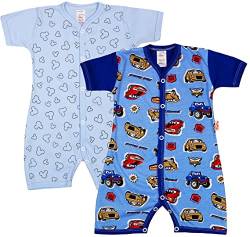 KLEKLE Baby Strampler Kurzarm - Kurzarm Schlafanzug - 2er-Pack - Baby Spieler mit Druckknöpfen - 100% Baumwolle - Babykleidung von KLEKLE