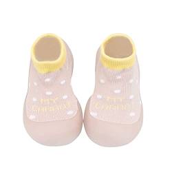 Atmungsaktiv Socken Schuhe Baby Lauf Lernen Kleinkind Schuhe Mädchen Jungen Kinder Schuhe Weicher Boden Krabbelschuhe Antirutsch Lauflernschuhe Indoor Bodensocken Sockenschuhe von KLGR