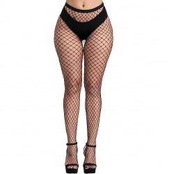 KLONKEE Netzstrumpfhose Schwarz für Damen, Fishnet Stockings Strumpfhosen Netzstrümpfe Fischnetz Strümpfe Sexy Elastisch Hohe Taille Strumpfhosen（1 PCS） von KLONKEE