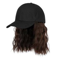 Verstellbare Baseballkappe Mit Lockigem Haar Perücke Für Frauen Und Mädchen Cosplay Kostüm Bob Haar Perücke Haar Styling Perückenkappe Weicher Und Bequemer Kunsthaar von KLOVA