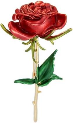 Klassische Emaille Rose Brosche Frauen Legierung Rose Hochzeit Büro lässig Brosche Pin Mode Luxus Blume Pin Geschenk von KLUFO