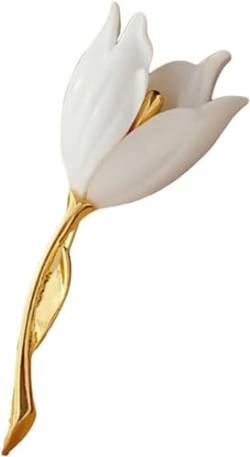 Tulpe Blume Emaille Brosche Pin Elegante Magnolie Anstecknadel Schal Spange Korsage Großer Schal Pin Modeschmuck Frauen Mädchen von KLUFO