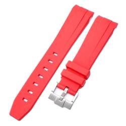 KLVN Armband für Omega Swatch MoonSwatch, gebogenes Ende, Silikon-Gummi-Armband, für Herren und Damen, Sportuhrenarmband, Zubehör, 20 mm, 20 mm, Achat von KLVN