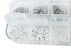 KM-Nails Straßsteine Aurora - Crystal AB in 6 Größen ca. 1440 Stück in 12er Box von KM-Nails