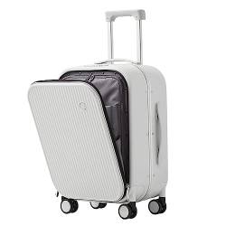 KMAYVIEW Handgepäckkoffer, Koffer mit Vordertasche auf Rollen, tragbarer, Verstellbarer Trolley-Koffer, geeignet für Reisen und Business von KMAYVIEW