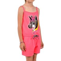 KMISSO Jumpsuit Mädchen Jumpsuit kurz Wendepailletten Einhorn (1-tlg) elastischer Bund von KMISSO