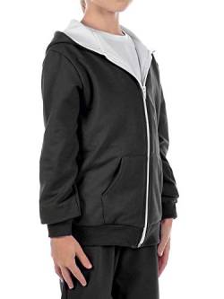 KMISSO Mädchen Kapuzen Sweatjacke 30323 Schwarz 164 von KMISSO