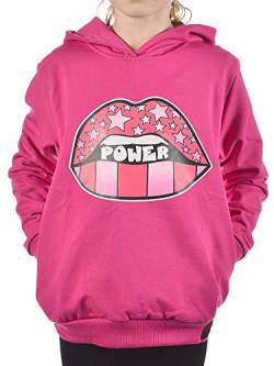 Kinder Mädchen Hoodie Kapuzen Pullover 30327 Pink 134 von KMISSO