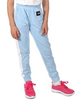 Kinder Mädchen Stoff Freizeit Hose Sporthose 30358 Hellblau 134 von KMISSO