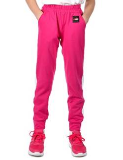 Kinder Mädchen Stoff Freizeit Hose Sporthose 30358 Pink 158 von KMISSO