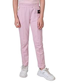 Kinder Mädchen Stoff Freizeit Sport Hose 30360 Rosa 134 von KMISSO