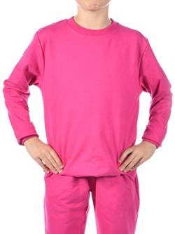 Mädchen Pullover Kinder Pulli Langarm Sweatshirt 30321 Pink 122 von KMISSO