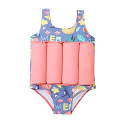 KMKM Baby Mädchen Float Suit, Kinder Bojen-Badeanzug mit Herz-Motiv, Badeanzug mit Schwimmhilfe, Training Swimwear Bojenanzüge für Strand Baden Kleinkind/Kinder von KMKM