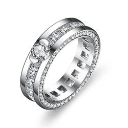 KMKM Ring 925 Sterling Silber Kettenringe Für Frauen Paare Vintage Handgemachte Twisted Geometrische Fingerschmuck Partygeschenke von KMKM