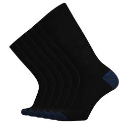 KMM Herren Sportsocken aus Baumwolle, feuchtigkeitsableitend, extra schwer, gepolstert, 10er-Pack - Schwarz - Shoe Size 6-12 (US) - Sock Size 10-13 von KMM